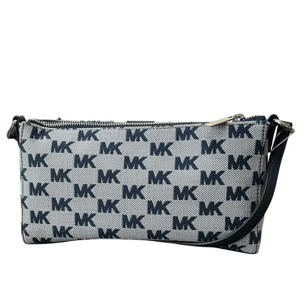 Michael Kors Vincent Logo Jacquard Pochette with Card Case NWT